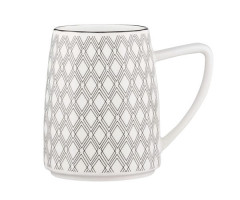 Чашка Ardesto Lamberto бело-серая AR3049 360 мл