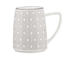 Чашка Ardesto Lamberto бело-серая AR3051 360 мл