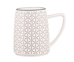 Чашка Ardesto Lamberto бело-серая AR3052 360 мл