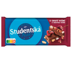 Молочный шоколад Studentska Milk s chuti Visni 170 г