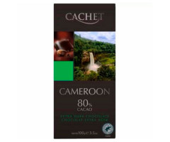 Экстра черный шоколад Cachet 80% Cameroon 100 г