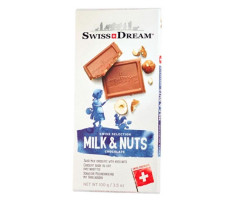 Молочный шоколад SwissDream Milk and Nuts Bar 100 г