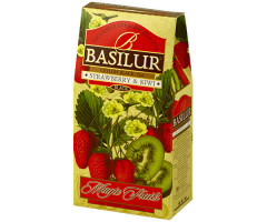 Чорний чай Basilur Полуниця та ківі картон 100 г - фото-1 Чорний чай Basilur Полуниця та ківі картон 100 г - фото-1