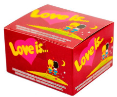 Жувальна гумка "Love is" вишня-лимон 100 шт - фото-1 Жувальна гумка "Love is" вишня-лимон 100 шт - фото-1