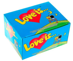 Жувальна гумка "Love is" полуниця-банан 100 шт - фото-1 Жувальна гумка "Love is" полуниця-банан 100 шт - фото-1