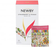 Чорний чай Newby Полуниця та Манго в пакетиках 25 шт (310130) - фото-1