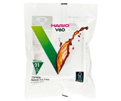 Паперові білі фільтри для пуровера 01 Hario 100 шт (VCF-01-100W) - фото-1