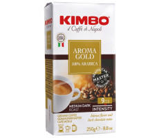 Кава KIMBO Espresso Aroma gold 100% Arabica мелена 250 г (розвакуум упаковки) - фото-1