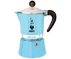 Гейзерна кавоварка Bialetti Rainbow Light Blue на 3 порції 130 мл (0005042) - фото-1 Гейзерна кавоварка Bialetti Rainbow Light Blue на 3 порції 130 мл (0005042) - фото-1