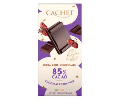Екстра чорний шоколад Cachet 85% 100 г - фото-1