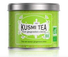 Зелений органічний чай Kusmi Tea Green Ginger Lemon з/б 100 г - фото-1