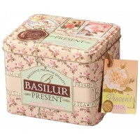 Зелений чай Basilur Рожевий Подарунок з/б 100 г - фото-1 Зелений чай Basilur Рожевий Подарунок з/б 100 г - фото-1