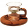 Набір чашок із дерев'яною підставкою Chi Kao 132A 50 мл 2 шт - фото-1