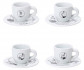 Набор чашек с блюдцем Bialetti Tazzine Moka Carosello 4 шт 80 мл (Y0TZ033)