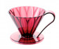 Пуровер CAFEC пластиковый Tritan Сone-Shaped Flower Dripper Cup 4 Сlear wine red на 1-4 чашки