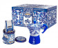 Набор Гейзерная кофеварка Bialetti х Dolce Gabbana Blu Mediterraneo Moka Express на 3 чашки 130 мл + Кофе Perfetto Moka Autentico молотый 200 г