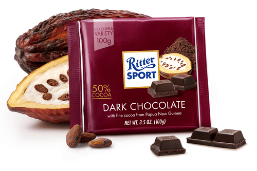 

Черный шоколад Ritter Sport горько-сладкий 50% какао 100 г