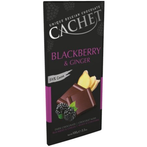 

Черный шоколад Cachet Ежевика и Имбирь 100 г