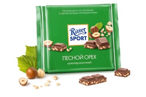 

Молочный шоколад Ritter Sport Лесной орех 100 г
